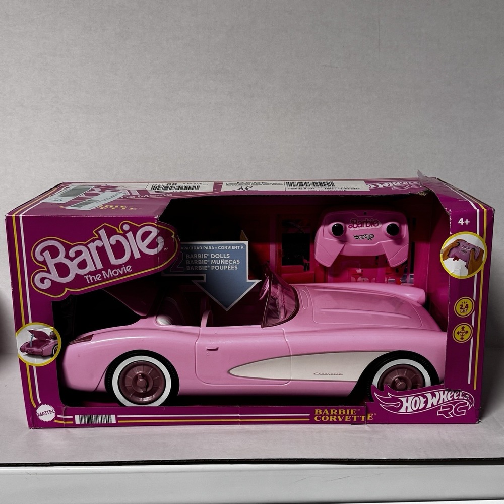 RC Barbie Corvette, Remote Control Pink Corvette from Barbie the Movie NEW